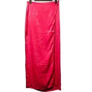 Hello Molly pink wrap maxi skirt nwt size 4